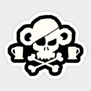 The Jolly Roger of the Drunken Monkey Sticker